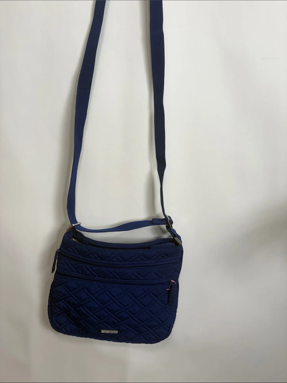 Vera Bradley Quilted Navy Crossbody with Silver Plaque - Picture 6 of 16
